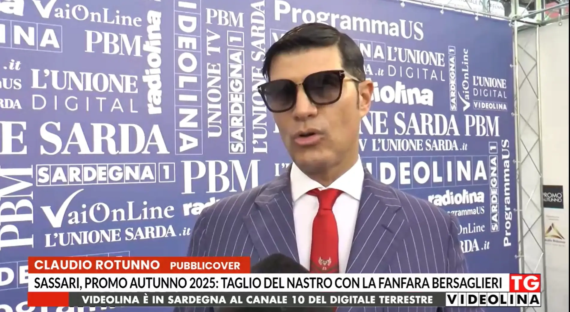 Videolina - Sassari, Promo Autunno 2025: taglio del nastro con la Fanfara Bersaglieri